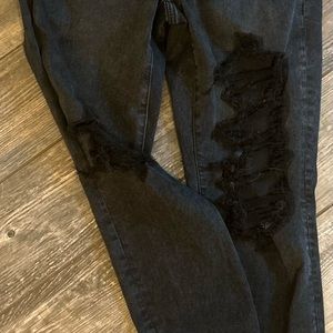 American Eagle distressed black jeans